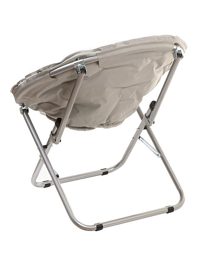 Кресло складное 82х82х72 см, Гриб, серое, вельвет, 100 кг, Green Days