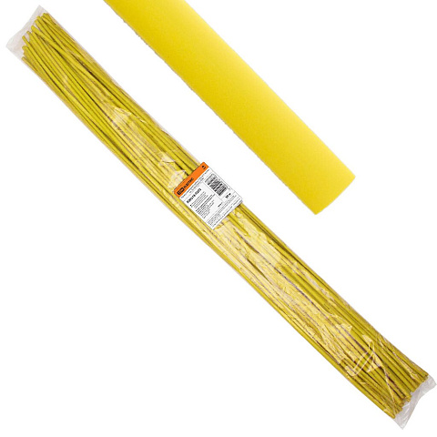 Термоусаживаемая трубка 6/3 мм, 50 шт, желтый, по 1м, 50 м/упаковка, TDM Electric, SQ0518-0202