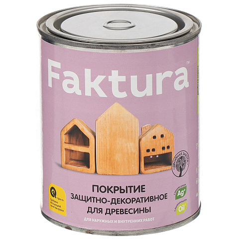 Пропитка Faktura, для дерева, защитно-декоративная, тик, 0.7 л