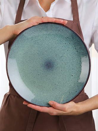 Тарелка обеденная, керамика, 26.5 см, круглая, Океан, Daniks, HMN250724A4-DP