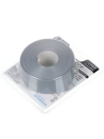 Бордюрная лента для ванн 38 мм, серая, 3.35 м, Аккурат