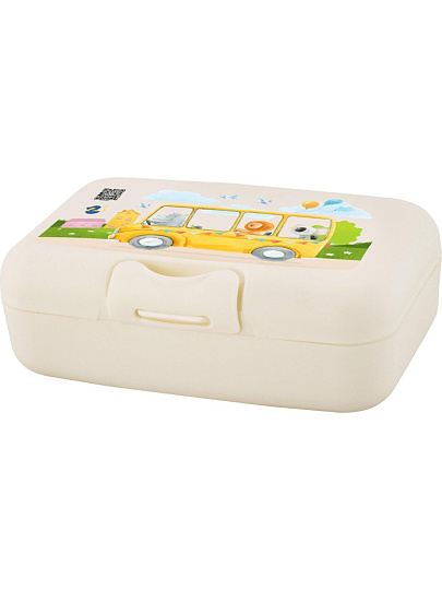 Контейнер пластик, 0.7 л, 16х10.5х5.5 см, прямоугольный, ланч-бокс, Plast team, Play with Me Busy Animals, LA115710573
