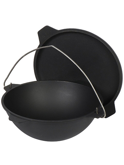 Казан чугун, 12 л, с крышкой-садж, с дужкой, Manoli, СК12-12