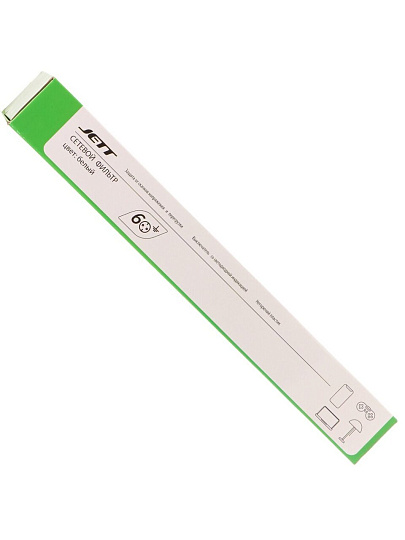 Сетевой фильтр 6 гнезд, 5 м, ПВС, 3х1 мм², с заземлением, 16 А, 3.5 кВт, белый, Jett, 171-215