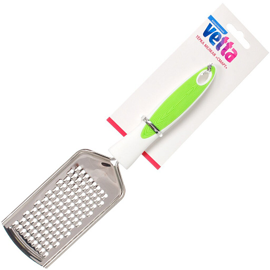 Терка универсальная, 24х6 см, пластик, рукоятка металл, мелкая, навеска, Vetta, Смарт, 884-332, в ассортименте