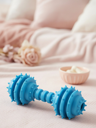 Игрушка для животных гантель, резина, 12х5 см, в ассортименте, Y4-11375