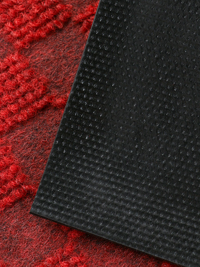 Коврик придверный, 40х60 см, прямоуг, 100% полиэстер, влаговпит, бордо., ромб, Жаккард , HP-203