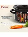 Кастрюля эмалированная сталь, 2 л, крышка сталь, с декором, цилиндрическая, Керченский металлургический завод, Карри, 41704-102/6-У4 - фото 11