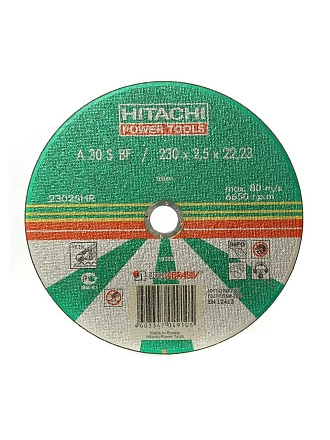 Круг отрезной по металлу, Hikoki, диаметр 230х2 мм, посадочный диаметр 22 мм, зернистость A36