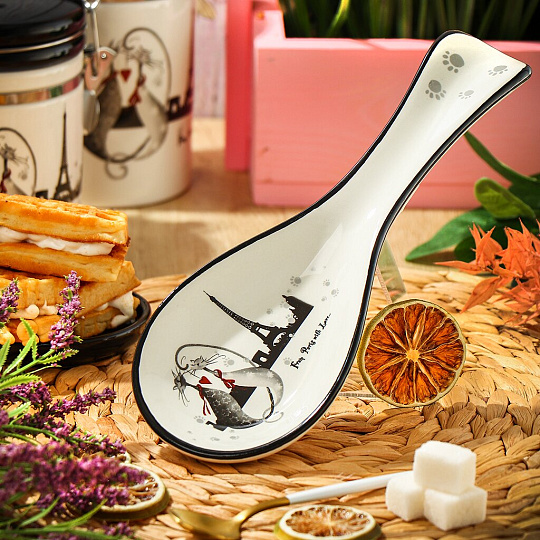 Подставка для ложки, доломит, Daniks, Ля Мур Эффель, HC172-N1