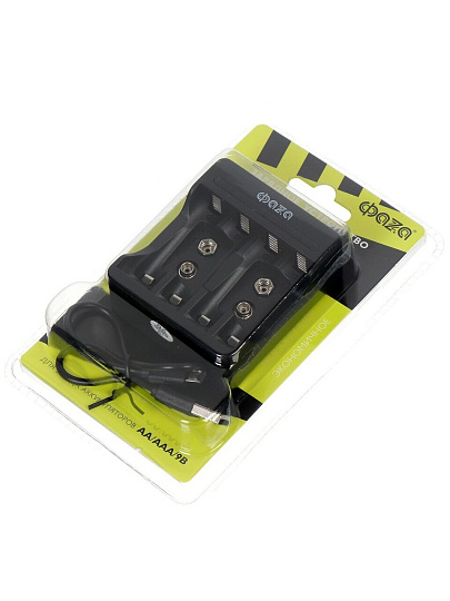 Зарядное устройство для аккумуляторов Ni-Mh/Ni-Cd, АА/ААА, ФАZА, B-55USB