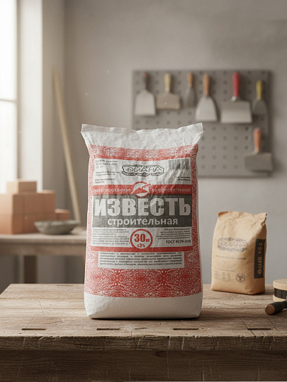 Известь пушонка гашеная, 30 кг, Диана