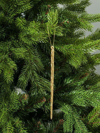 Набор елочных украшений Сосулька, 8 шт, золотой, 18 см, Y4-8493