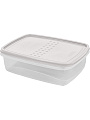Контейнер пищевой пластик, 1.3 л, 20.2х15х6 см, пепельный жемчуг, прямоугольный, Plast team, Pattern Flex, PT113211024