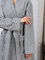 Халат унисекс, махровый, 100% хлопок, серый, XXL, 54-56, Silvano - фото 5