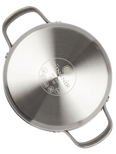 Кастрюля нержавеющая сталь, 2.2 л, крышка стекло, Катунь, Nord, GR01-D-18, индукция