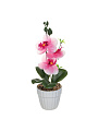Цветок декоративный Орхидея, в кашпо, пластик, 3 цвета, 25 см, 597-287 - фото 4