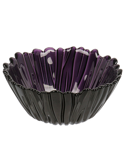 Салатник стекло, круглый, 14х6 см, 0.4 л, упрочненный, Аметист, Pasabahce, 10601SLBD7