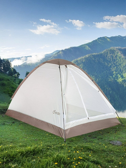 Палатка для кемпинга 2-местная, 200х140х110 см, 1 комн, с москитной сеткой, чехол, полиэстер, GA819031.STD