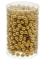 Бусы новогодние пластик, 0.8х500 см, круглые, золотые, SY18ZL-81 G - фото 6
