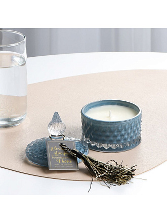 Свеча декоративная ароматизированная, 11х8.5 см, в банке, парафин, A330105