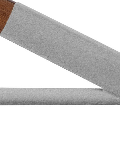 Вешалки-плечики для одежды, 45 см, дерево, 3 шт, флокированные, темно-коричневые, Leonord, 107909