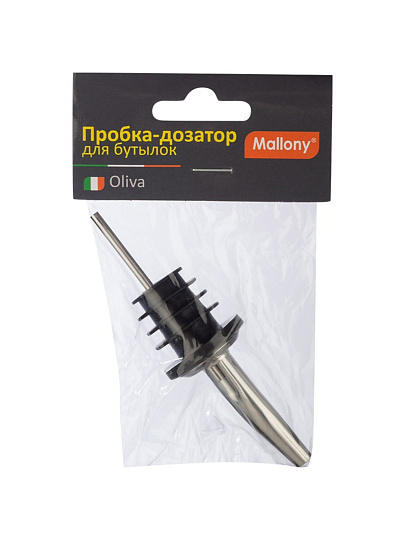 Пробка для бутылки, 11 см, с дозатором, навеска, Mallony, Oliva, 985987