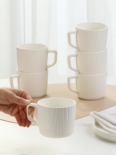 Набор кружек керамика, 6 шт, 300 мл, Barista, Rosario, Ф11-097L/6