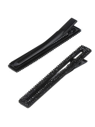 Заколка для волос 8 см, 2 шт, металл, черный, A110012