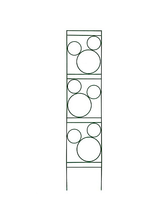Шпалера для растений, металл, 46х206 см, Садовита, №3 Круги, 00196827