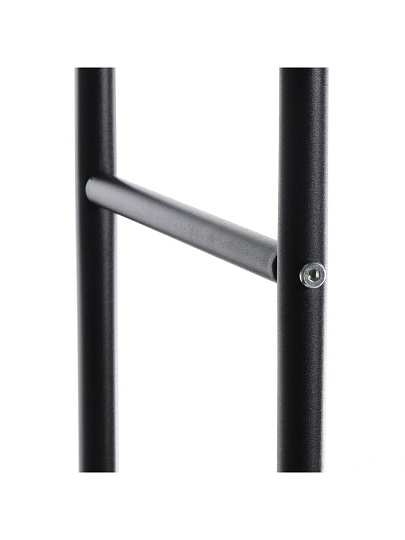 Вешалка напольная 110х55х150 см, Aqwin, металл, полка для обуви, 45 кг, Элит, VPF66, черная, двойная, с вешалками