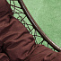 Подвесное кресло Кокон, 1-мест, 77х75х195 см, 100 кг, темно-коричневое, ротанг, подушка коричневая, Y9-161 - фото 3