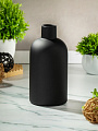 Ваза керамика, настольная, 20х10 см, A060237, черный матовая
