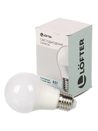 Лампа светодиодная E27, 10 Вт, 75 Вт, 220 В, груша, 6500 К, холодный белый свет, Lofter