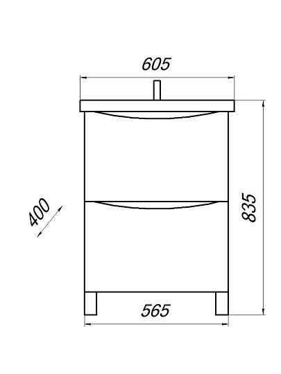 Тумба ЯМебель, Сиэтл, 60 см, Фостер 60, DB2, дуб сонома