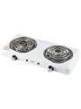 Плита электрическая Homestar, HS-1109, 2000 Вт, 2 конфорки, спираль, эмаль, механическая, переключатель поворотный, белая