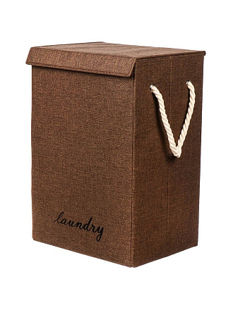Корзина для белья, 40х30х60 см, прямоугольная, коричневая, Y4-7243