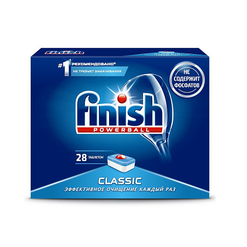 Таблетки для посудомоечной машины Finish, Classic, 28 шт