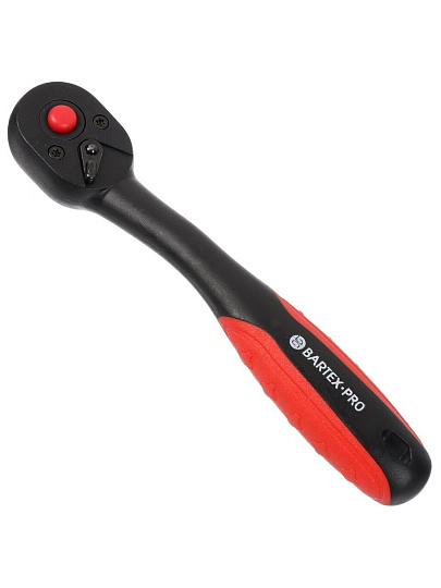 Ключ-трещотка с переключателем, Bartex, 1/4 '', полимерное покрытие, CrV, быстрый сброс, 2х компонентная ручка