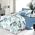 Постельное белье 2-спальное, с европростыней, простыня 215х240 см, 2 наволочки 70х70 см, пододеяльник 175х215 см, Butterfly, поплин, Зара