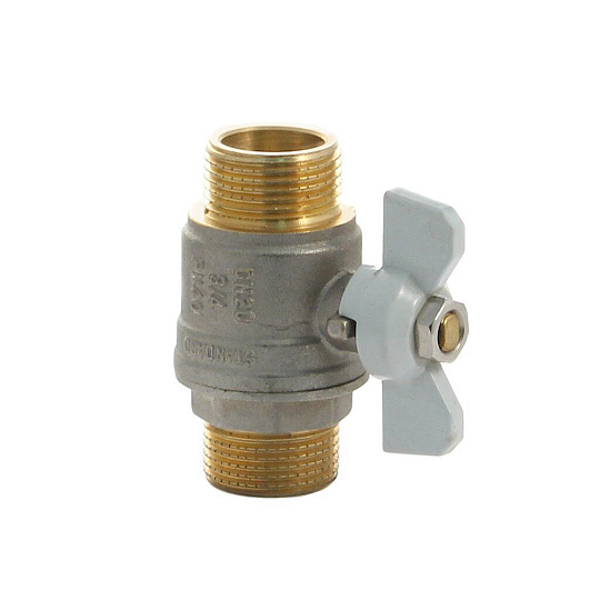 Кран для воды, 3/4" (20 мм), ш-ш, ручка-бабочка, Standard, ProFactor