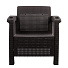 Кресло полипропилен, Альтернатива, Ротанг-плюс, 79х70х73 см, мокко, 106 кг, М8839 - фото 3