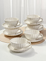 Набор чайный керамика, 12 предметов, на 6 персон, 240 мл, Daniks, Мун Стайл, ZPX222301W-1 - фото 2