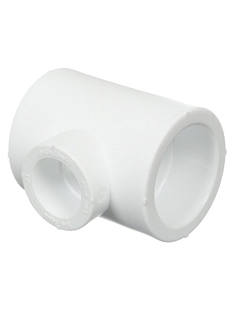 Тройник переходной полипропилен, 50х25х50 мм, белый, РосТурПласт