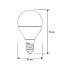 Лампа светодиодная E14, 9 Вт, 80 Вт, 220 В, шар, 3000 К, свет теплый белый, Ergolux - фото 2