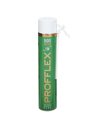 Пена монтажная Profflex, Green Standard 50, бытовая, 750 мл, 500 г, всесезонная, 70213