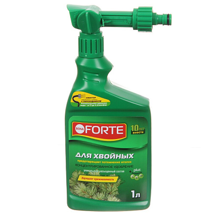 Удобрение Эжектор, для хвойных, минеральное, жидкость, 1 л, Bona Forte