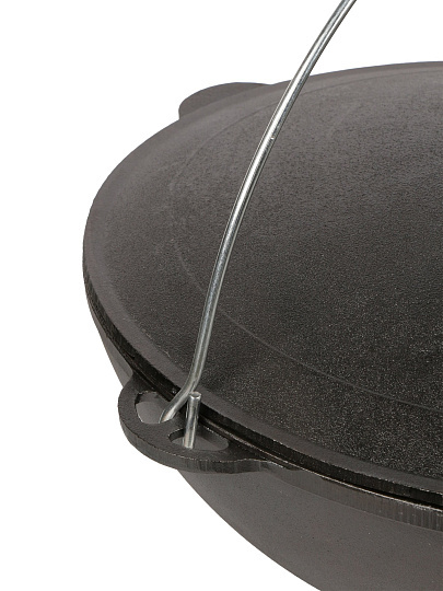 Казан чугун, 12 л, Туризм, с крышкой, крышка чугун, с дужкой, Гардарика, 1612-3