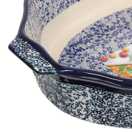 Форма для запекания керамика, 21х34 см, овальная, синяя, Attribute, Eclipse blue, ABK105-SRT-B