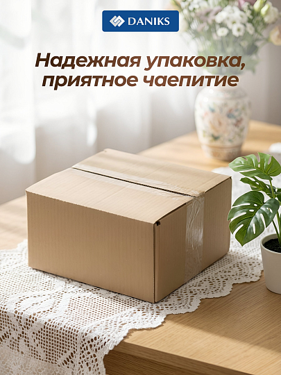 Кружка керамика, 4 шт, 380 мл, Flowers, Daniks